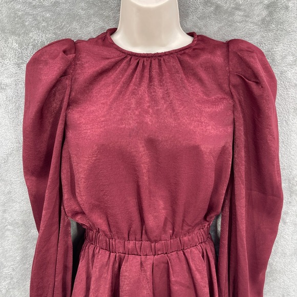 Glam Peplum Top Romantic Academia Regency Victorian Blouse Puff Sleeve Size S‎ - Picture 3 of 10